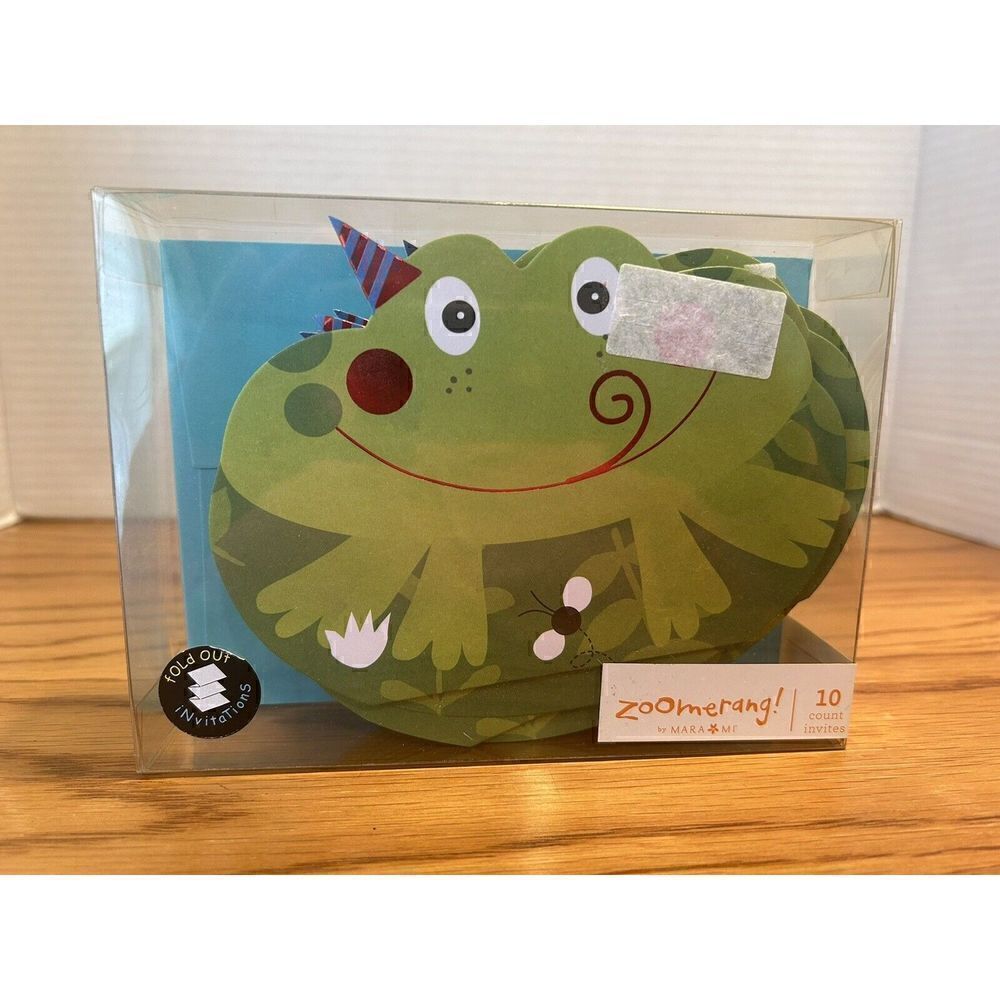 Adorable Kids Frog Party Invitations by Zoomarang! 10 Invitations Super Cute!